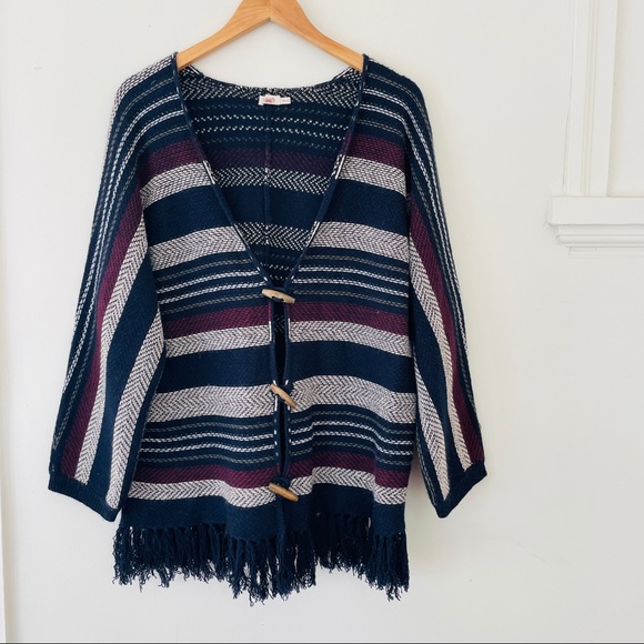 Faherty Denver Cashmere Blend Cardigan in Wilderness Serape - Toggle Sweater - Picture 3 of 5